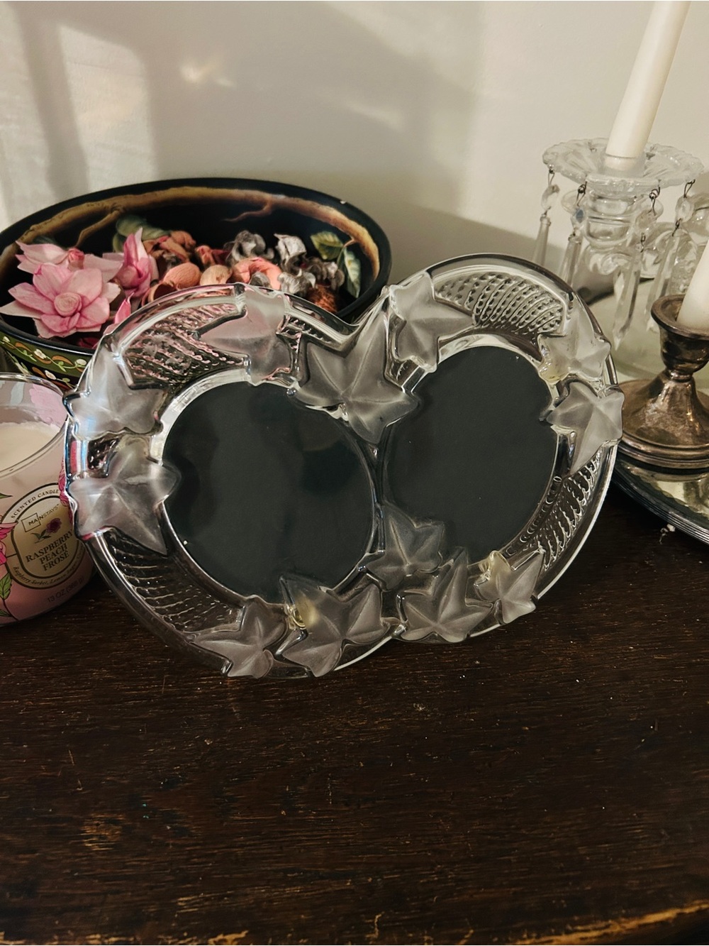 Mikasa Double Heart Glass Frame with Star Motif